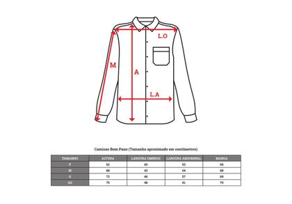 Imagem de Camisa Social Masculina Bom Pano Manga Longa Lisa Azul Marinho Noite Escuro