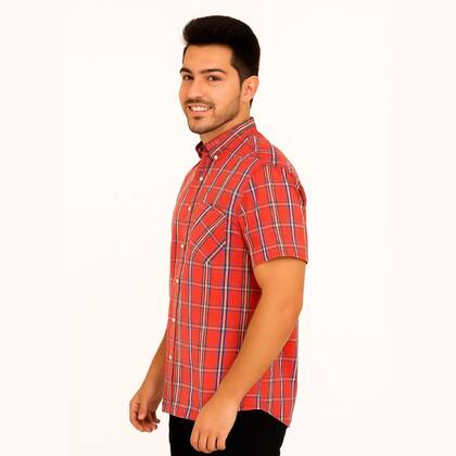 Imagem de Camisa Social Masculina Manga Curta De Algodão Xadrez