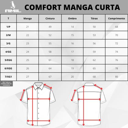 Imagem de Camisa Social Masculina Manga Curta Estilo Militar Luxo