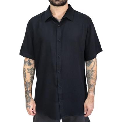 Imagem de Camisa Social Masculina Manga Curta Viscose Preta