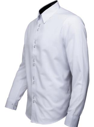 Imagem de Camisa Social Masculina Manga Longa Lisa Slim
