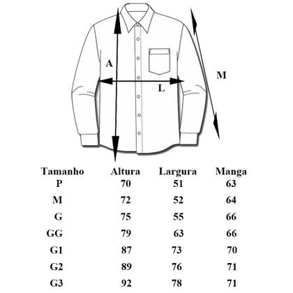 Imagem de Camisa Social Masculina Manga Longa Plus Size Riverton