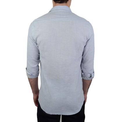 Imagem de Camisa Social Masculina Milani ML Slim Azul Mescla - 31424