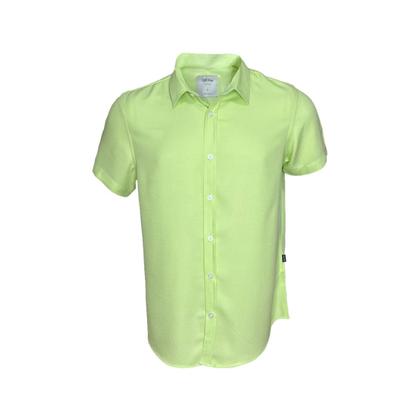 Imagem de Camisa Social Masculina Verde Claro Manga Curta Viscose