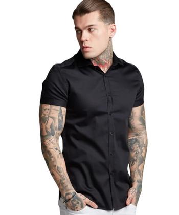 Imagem de Camisa Social  Masculino Slim Fit Premium Manga Curta