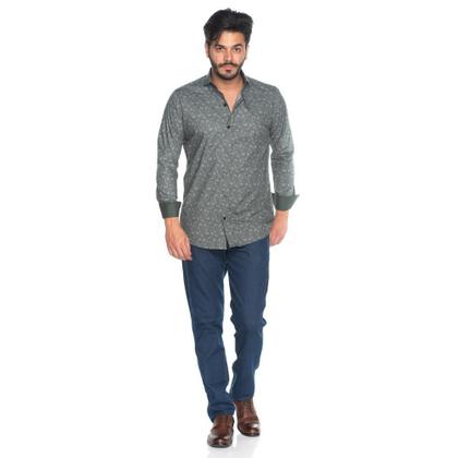 Imagem de Camisa Social Teodoro ML Slim Algodão Miniprint Casual