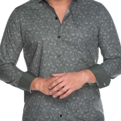 Imagem de Camisa Social Teodoro ML Slim Algodão Miniprint Casual