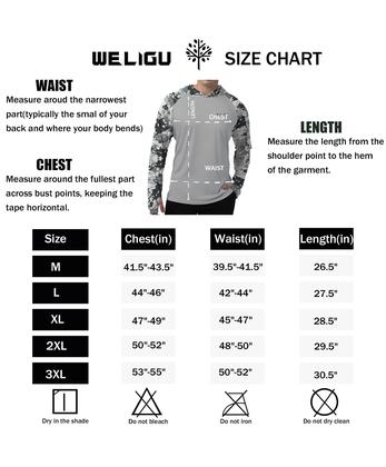 Imagem de Camisa solar com capuz WELIGU de manga comprida UPF 50+ com proteção UV