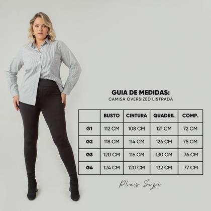 Imagem de Camisa susie oversized listrada feminino