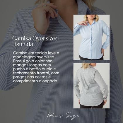 Imagem de Camisa susie oversized listrada feminino