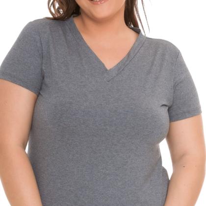 Imagem de Camisa T-shirts Plus Size Blusa Decote V Lisa 3013.6.C2