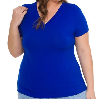Imagem de Camisa T-shirts Plus Size Blusa Decote V Lisa 3013.6.C2