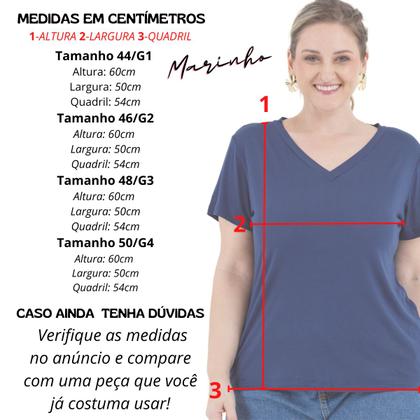Imagem de Camisa T-shirts Plus Size Blusa Decote V Lisa 3013.6.C2