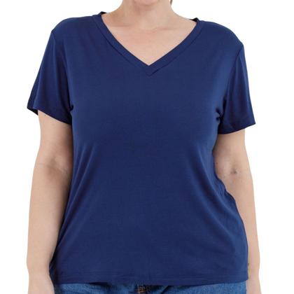 Imagem de Camisa T-shirts Plus Size Blusa Decote V Lisa 3013.6.C2