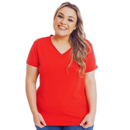 Imagem de Camisa T-shirts Plus Size Blusa Decote V Lisa 3013.6.C2