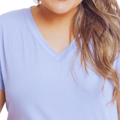 Imagem de Camisa T-shirts Plus Size Blusa Decote V Lisa 3013.6.C2