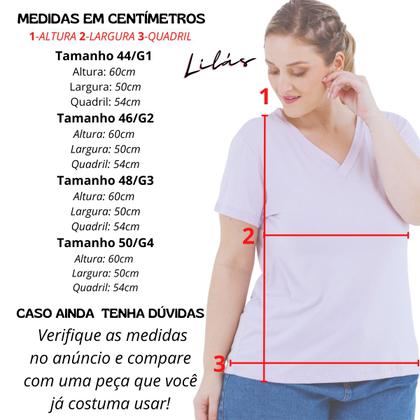 Imagem de Camisa T-shirts Plus Size Blusa Decote V Lisa 3013.6.C2