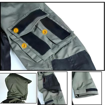 Imagem de Camisa Tática Masculina de Combate - Camuflada, 1/4 de Manga Com Zíper Rip Stop