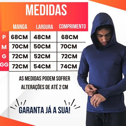 Imagem de Camisa térmica DRY FIT UV 50 Proteção Solar Manga Longa Com Capuz