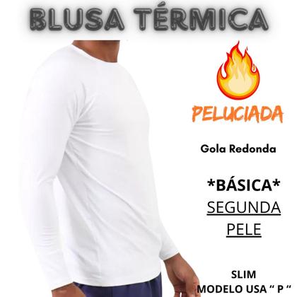 Imagem de Camisa Térmica Peluciada Masculina Slim Modelagem Grande Quentinha 511.C1