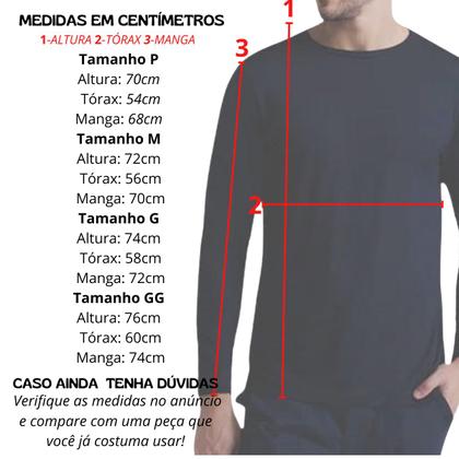 Imagem de Camisa Térmica Peluciada Masculina Slim Modelagem Grande Quentinha 511.C1