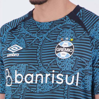 Imagem de Camisa Umbro Grêmio Aquecimento 2024 Azul