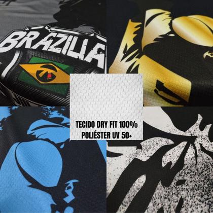 Imagem de Camisa Usual Jiu-Jitsu Academia Treino Proteção Uv50 Camiseta Dry - Golden Fight