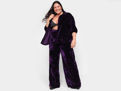 Imagem de Camisa Vista Magalu Alongada Veludo