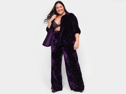 Imagem de Camisa Vista Magalu Alongada Veludo