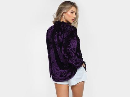 Imagem de Camisa Vista Magalu Alongada Veludo