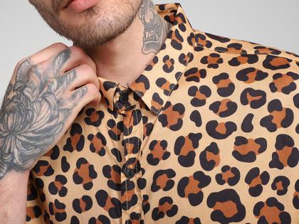 Imagem de Camisa Vista Magalu Manga Curta Viscose Onça