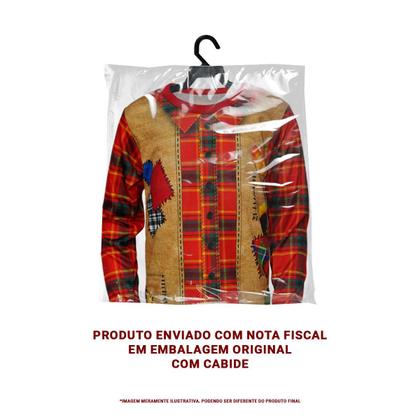 Imagem de Camisa Xadrez Festa Junina Infantil pra Menino Blusa Quadriculada Manga Longa de Frio Dança Escola Quermesse Quadrilha