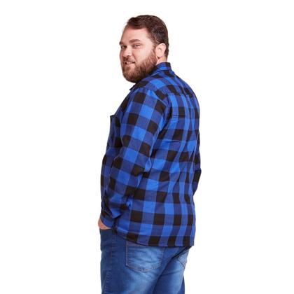 Imagem de Camisa Xadrez Plus Size Masculino Flanelado Manga Longa