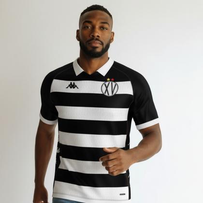 Imagem de Camisa XV de Piracicaba Kappa 2026 Uniforme I Jogador - Masculino Tamanho:MCor:Preto/Branco