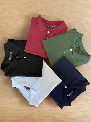 Imagem de Camisas Camiseta Polo Masculino Alta Qualidade Várias Cores