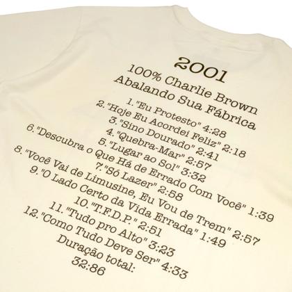 Imagem de Camiseta 100% Charlie Brown Jr Abalando sua Fábrica - DiscografiaX Tamanho:G1Cor:BrancoGenero:Masculino