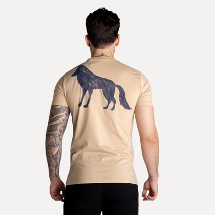 Imagem de Camiseta Acostamento Wolf Casual Bege