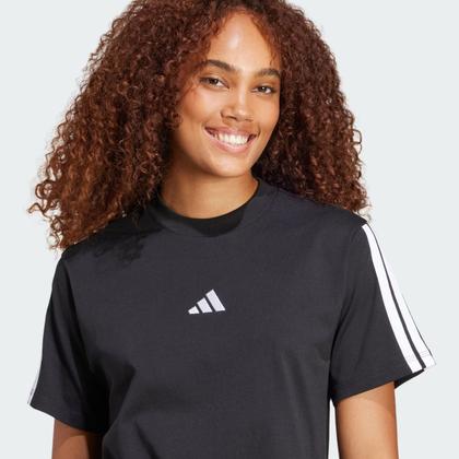 Imagem de Camiseta Adidas 3 Stripes Feminina Preta