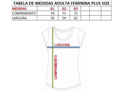 Imagem de Camiseta Adulta Feminina Plus Size Brasil Coração