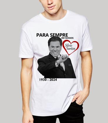 Imagem de Camiseta Adulto ou Infantil Homenagem Luto Silvio Santos