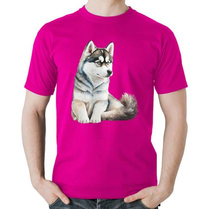 Imagem de Camiseta Algodão Cachorro Husky Siberiano - Foca na Moda