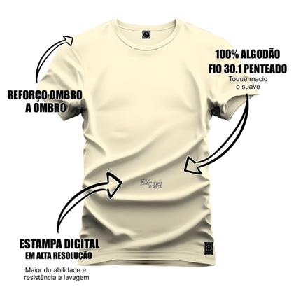 Imagem de Camiseta Algodão Confortável Estampada Gola Redonda Onça Esperta