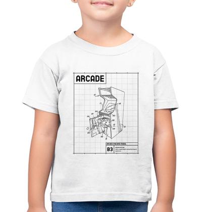 Imagem de Camiseta Algodão Infantil Arcade Fliperama Projeto - Foca na Moda