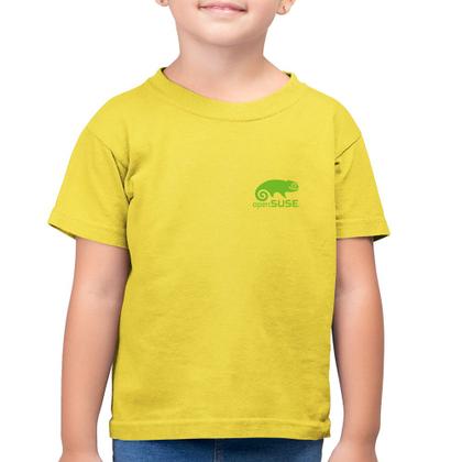 Imagem de Camiseta Algodão Infantil openSUSE Linux - Foca na Moda