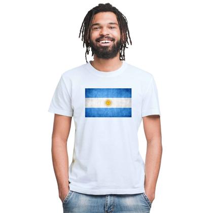 Imagem de Camiseta Argentina Bandeira Camisa Personalizada Blusa Adulto Algodão com Poliéster
