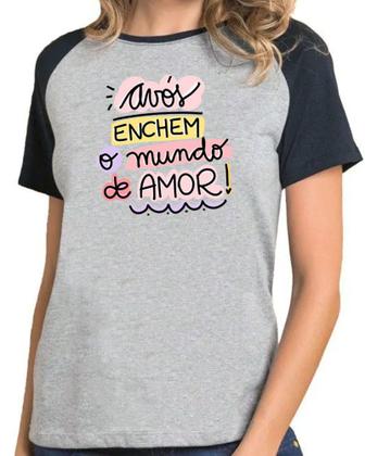 Imagem de Camiseta avós enchem o mundo de amor camisa avô avó