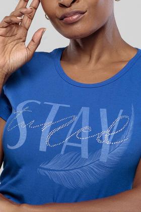 Imagem de Camiseta - Azul Estampada