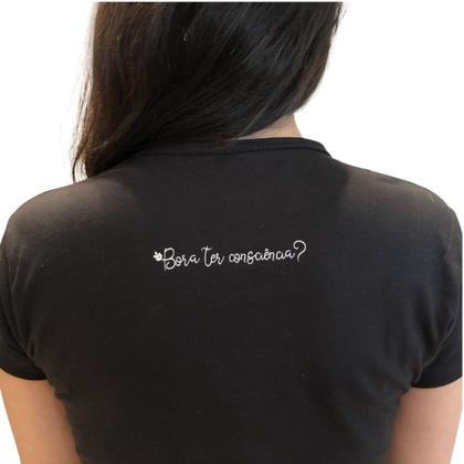 Imagem de Camiseta baby look ecológica "adote um pet"