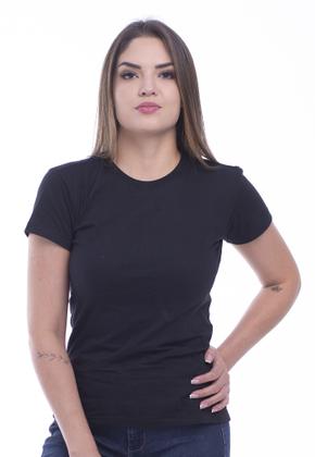 Imagem de Camiseta Baby Look Feminina 100% Algodão Macia e Lisa Tech 001