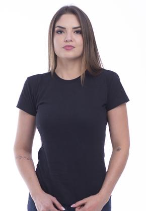 Imagem de Camiseta Baby Look Feminina 100% Algodão Macia e Lisa Tech 001